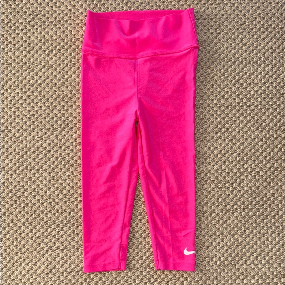 Nike Girls Pink Leggings High Waist Performance size 3-4 years